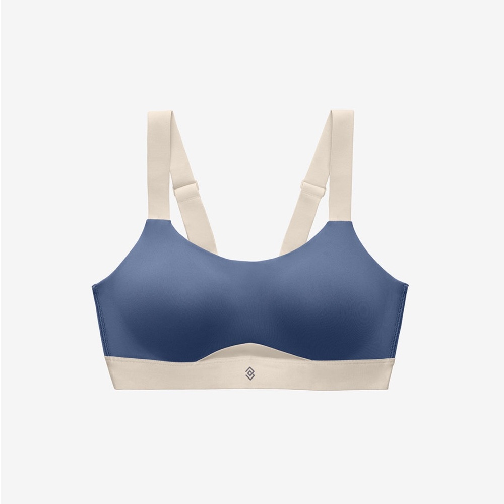 Third Love, Kinetic - Adjustable Sports Bra, size 32D, blue/cream - NWOT!!!